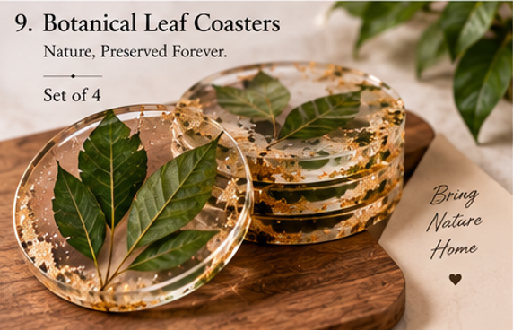 Botanical Leaf Resin Coasters