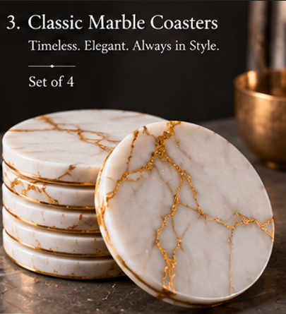Classic Marble Resin Coasters