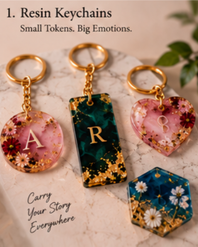 Luxury Personalised Resin Keychains