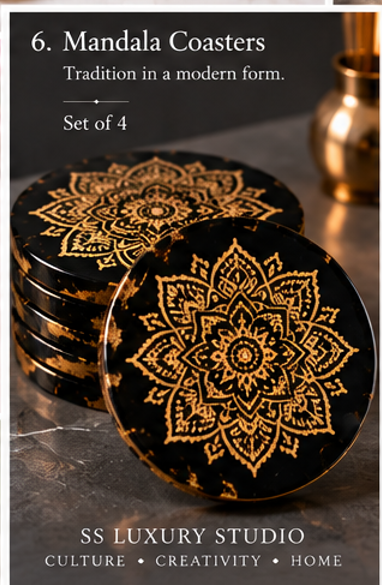 Mandala Resin Coasters