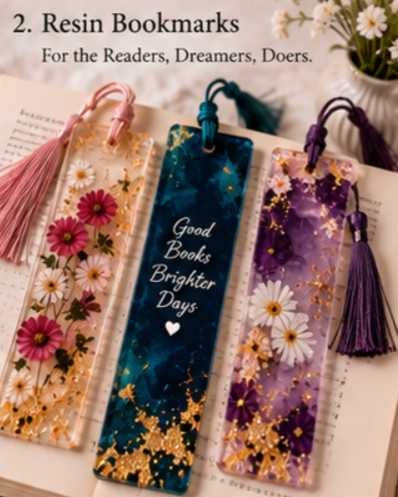 Elegant Resin Bookmarks
