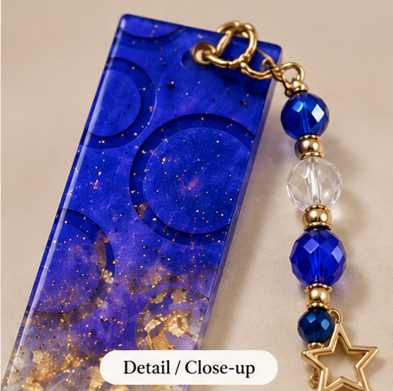 Celestial Night Resin Bookmark