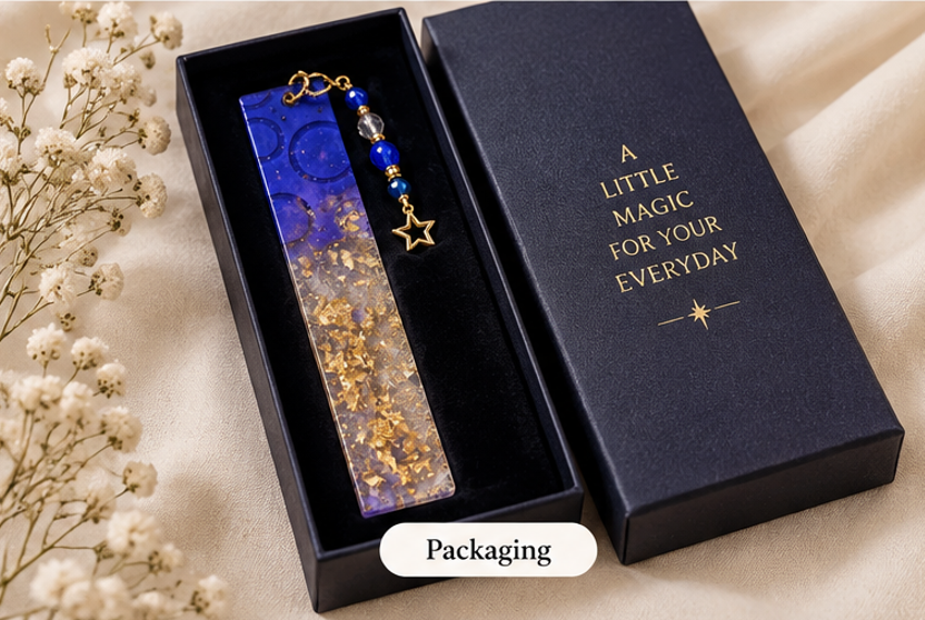 Celestial Night Resin Bookmark