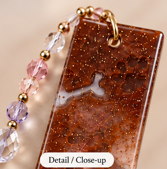 Mocha Paws Resin Bookmark