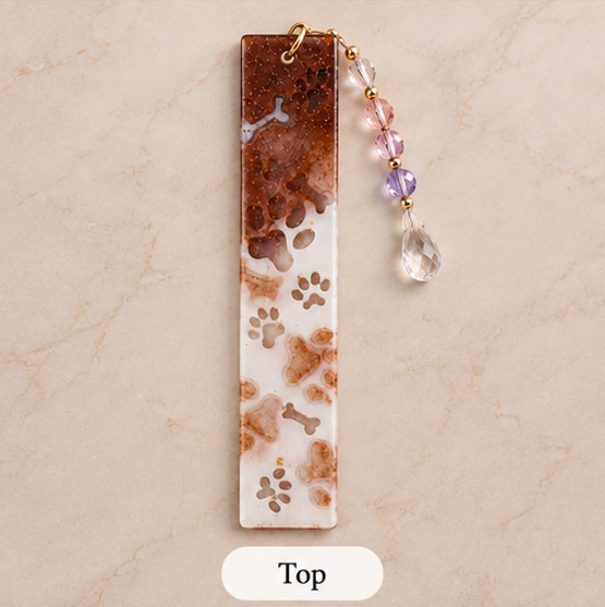Mocha Paws Resin Bookmark