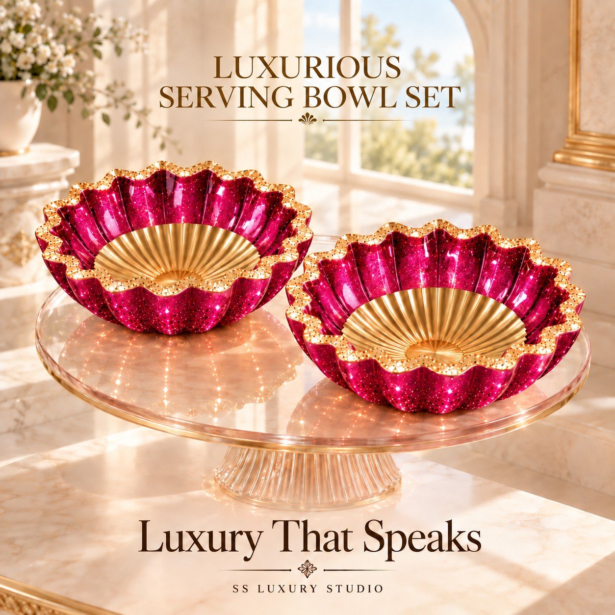 Royal Amethyst Decorative Resin Bowl - Front