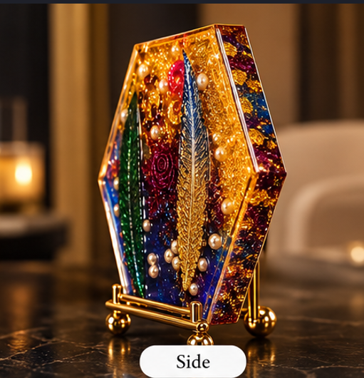 Royal Plume Luxury Resin Art Keepsake