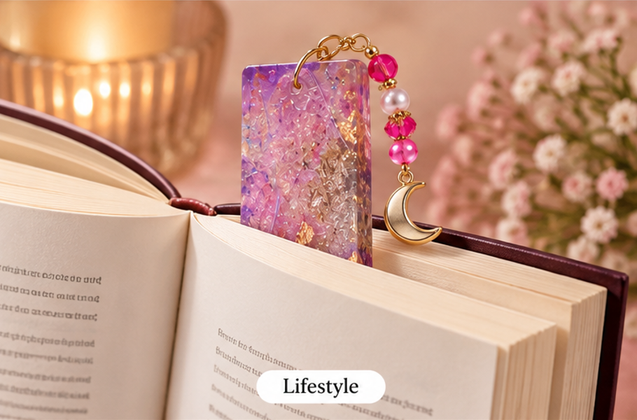 Starlight Dreams Resin Bookmark