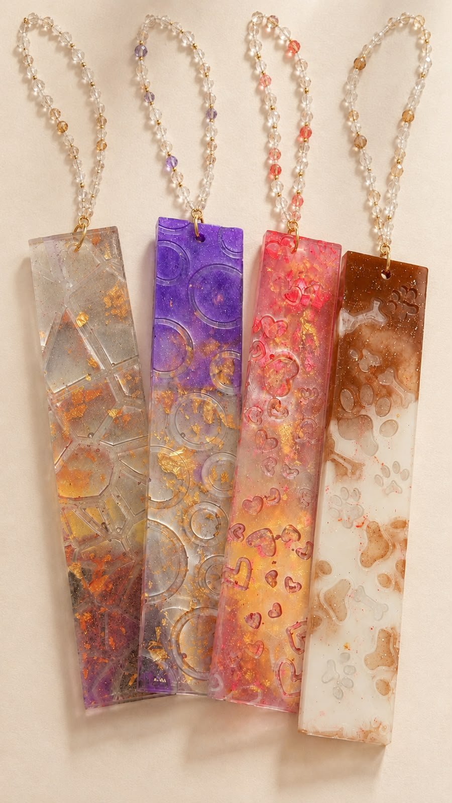 Whimsical Charm Resin Bookmark
