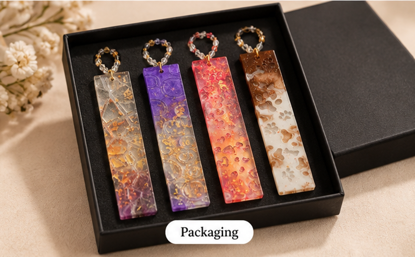 Whimsical Charm Resin Bookmark