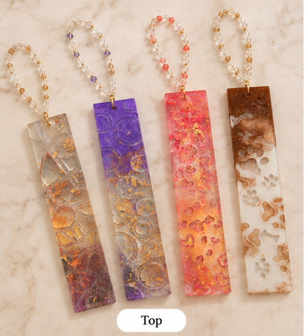 Whimsical Charm Resin Bookmark